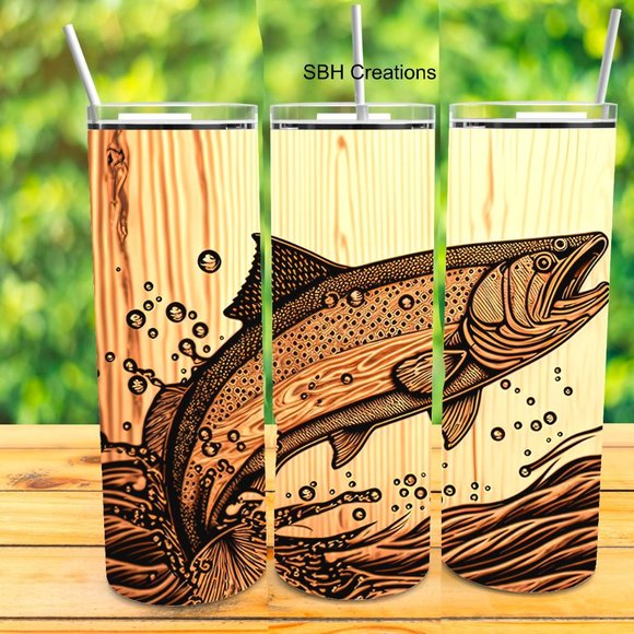 Brown Fish theme Tumbler - Picture 1 of 1